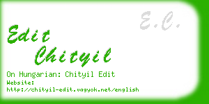 edit chityil business card